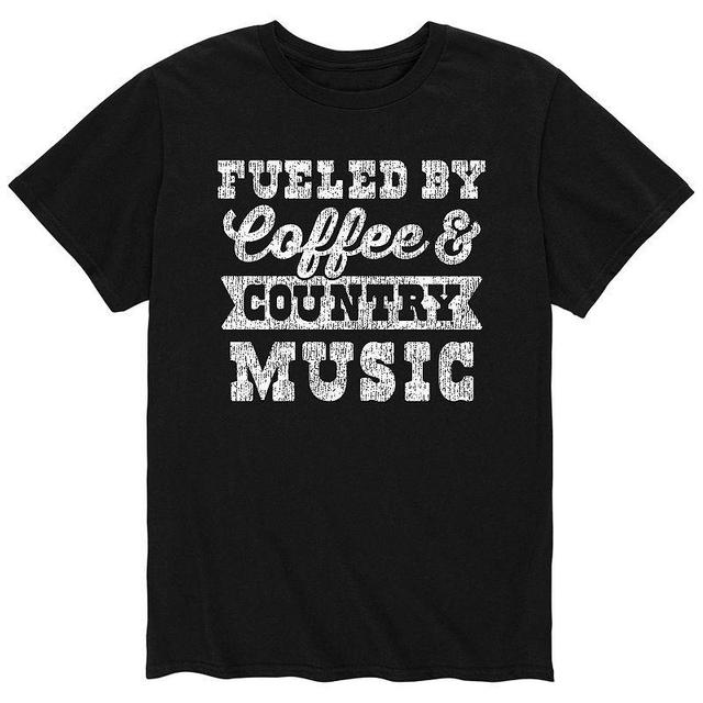 Mens Fueled By Coffee Country Music Tee Product Image