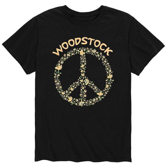 Mens Peanuts Woodstock Peace Sign Tee Product Image