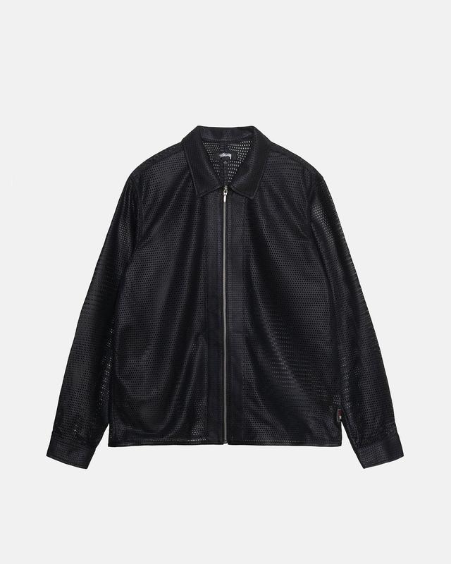 ZIP SHIRT PERFORATED LEATHER Male Product Image