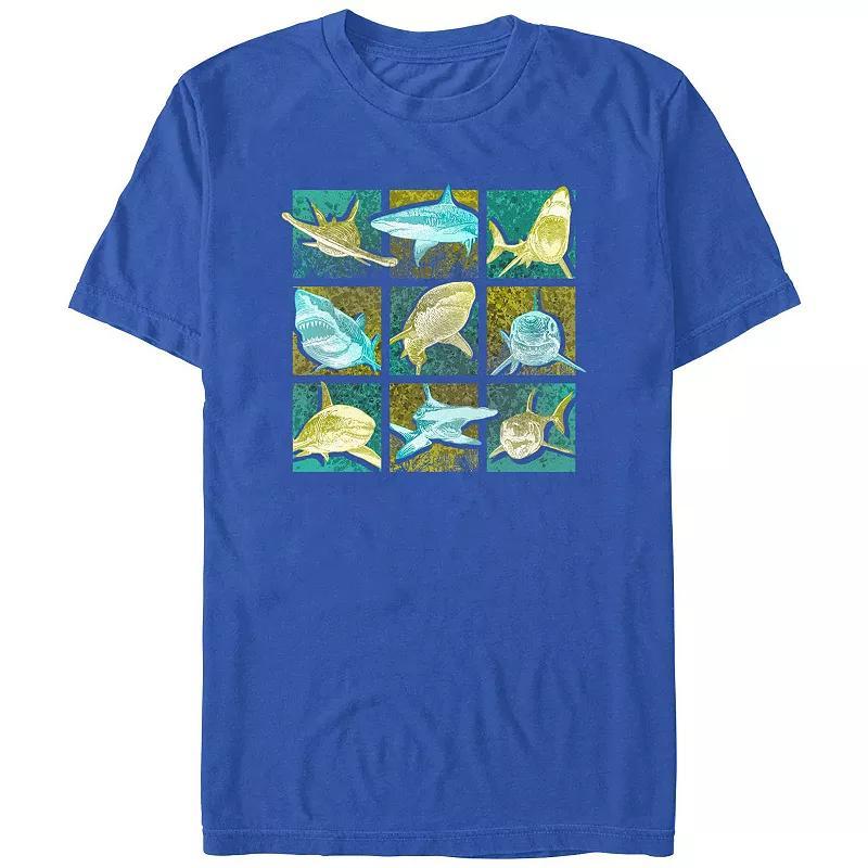 Mens Shark Portraits Graphic Tee Grey Heather Product Image