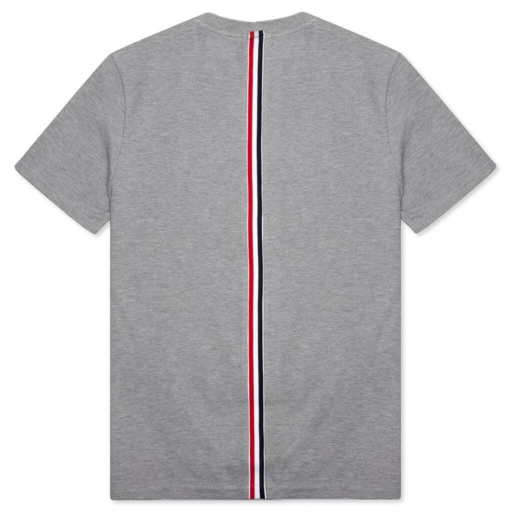 Center Back Stripe Pique Tee - Light Grey Male Product Image