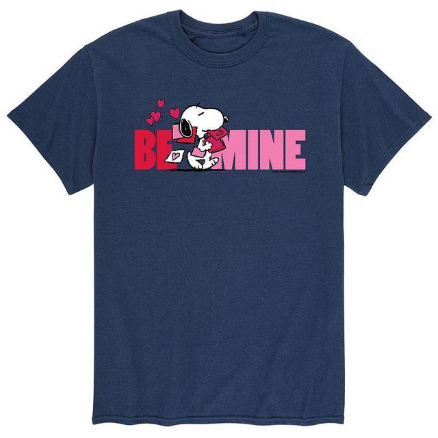 Mens Peanuts Be Mine Tee Blue Product Image