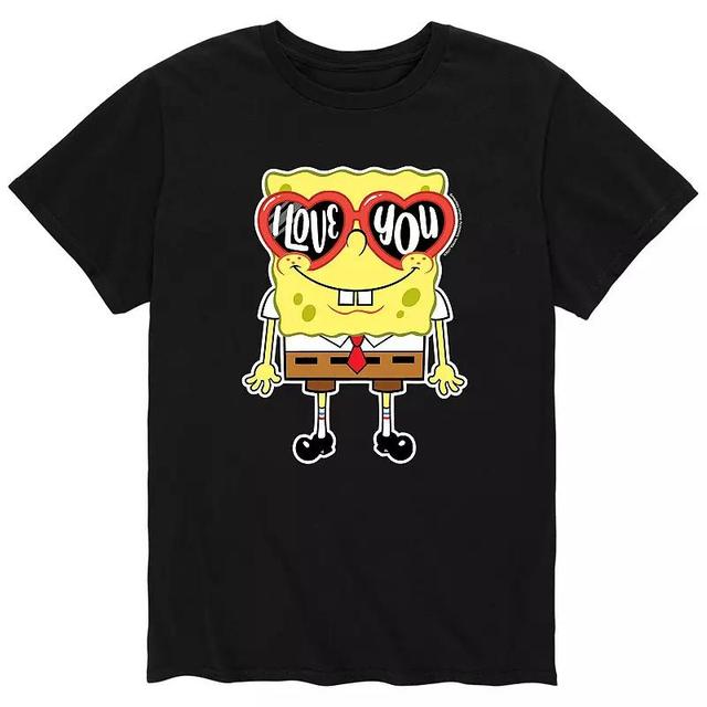 Mens SpongeBob SquarePants Heart Glasses Tee Product Image