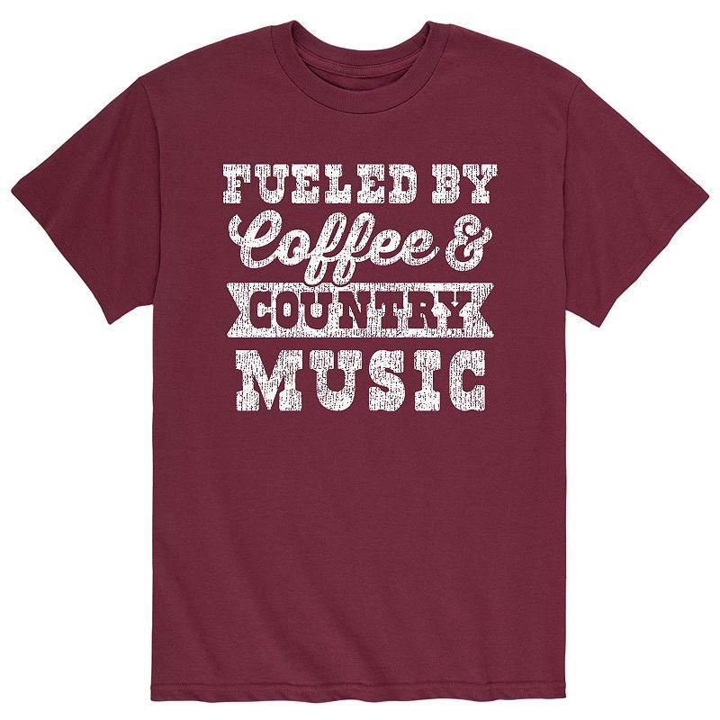 Mens Fueled By Coffee Country Music Tee Product Image