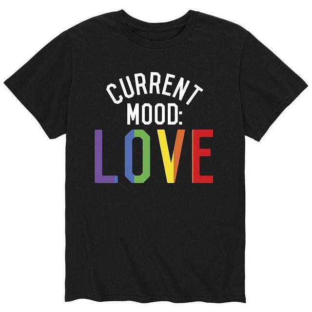 Mens Love Mood Pride Tee Black Product Image