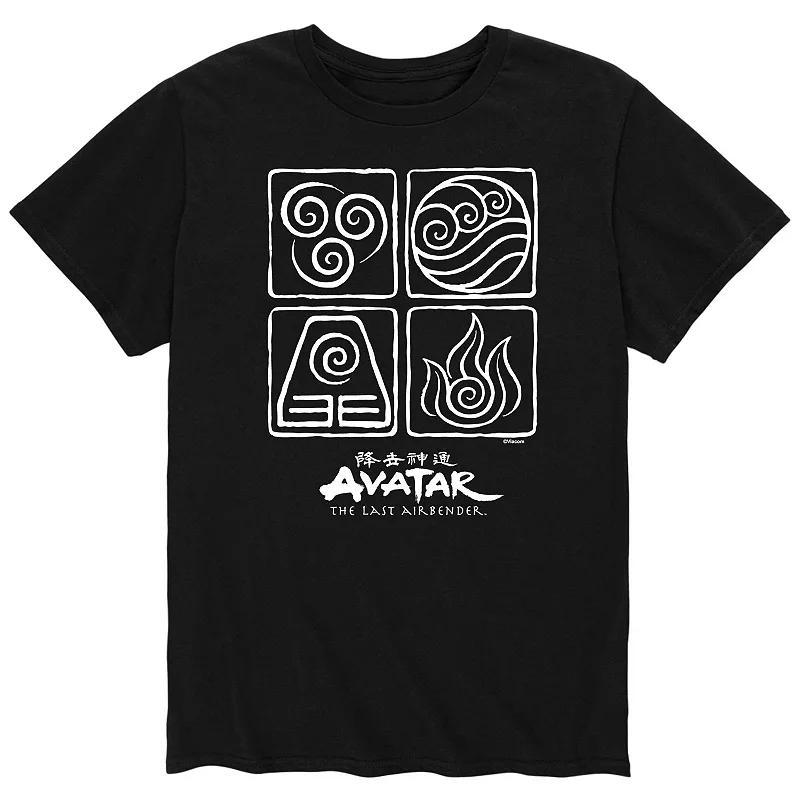 Mens Avatar Four Elements White Tee Product Image