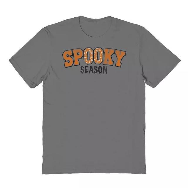 Mens Spooky Season Halloween Halloween Graphic Tee Grey Product Image