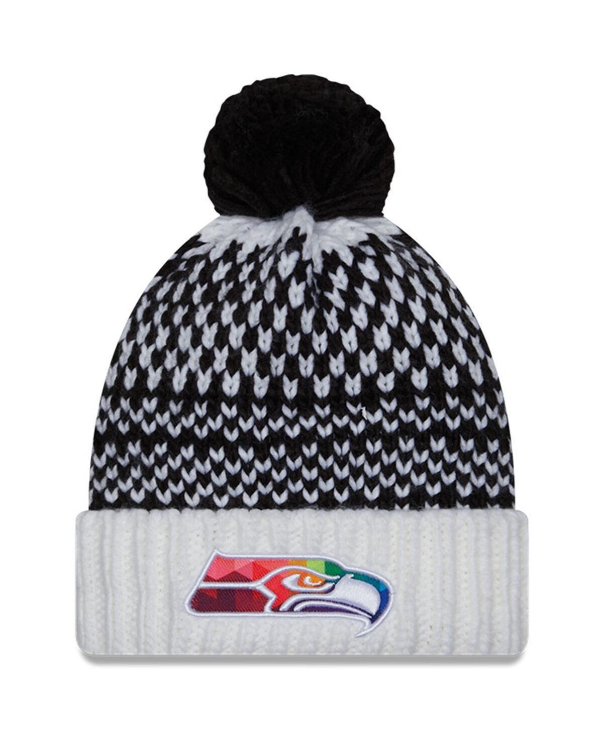 Womens New Era Black Seattle Seahawks 2023 Nfl Crucial Catch Cuffed Pom Knit Hat - Black Product Image