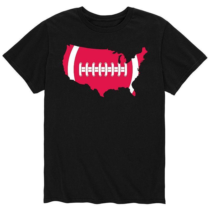 Mens USA Football Tee Grey Product Image