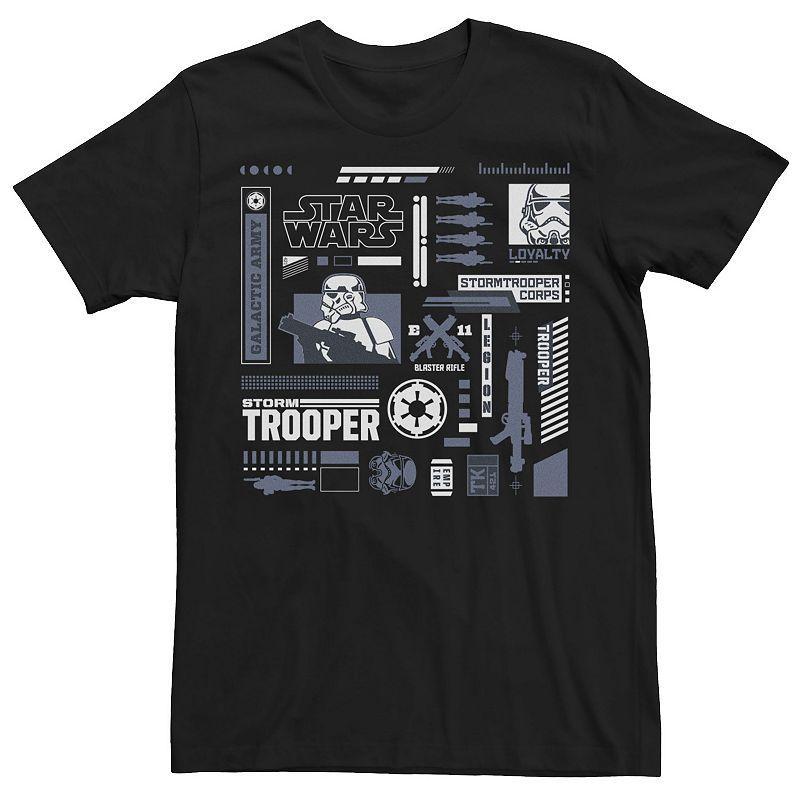 Mens Star Wars Stormtrooper Item Logo Collage Poster Graphic Tee Product Image