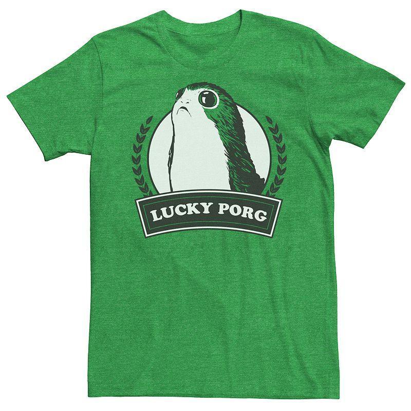 Mens Star Wars Lucky Porg St. Patricks Tee Kelly Grey Product Image