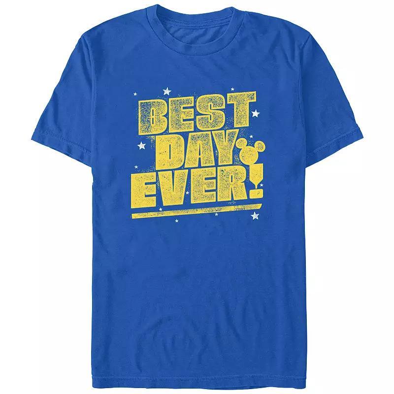 Disneys Mickey Mouse Best Day Ever Spray Sign Mens Graphic Tee Product Image