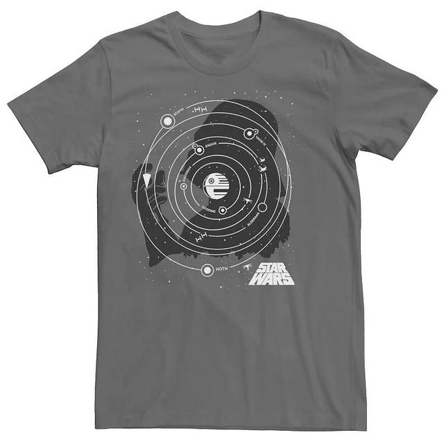 Mens Star Wars Darth Vader Orbital Silhouette Graphic Tee Grey Product Image