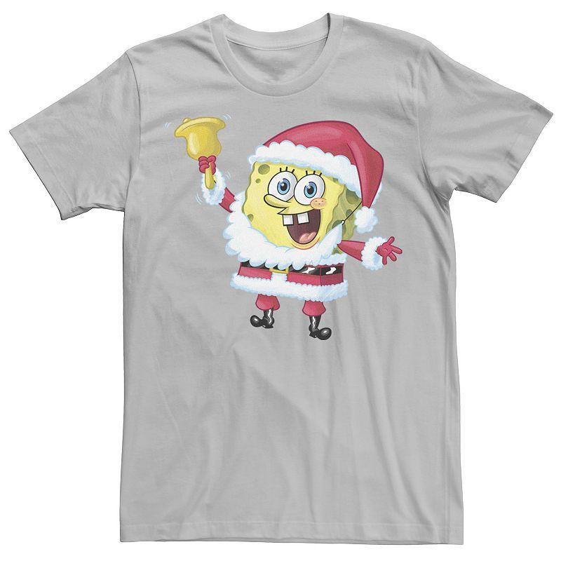 Mens Nickelodeon SpongeBob SquarePants Santa Claus Graphic Tee Red Product Image