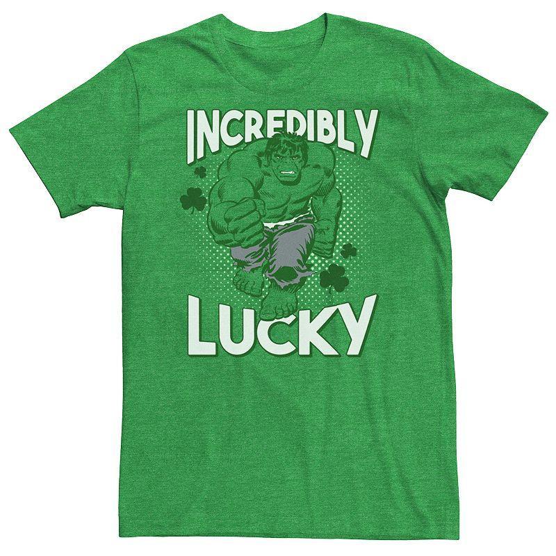 Mens Marvel Hulk Incredibly Lucky St. Patricks Tee Beige Product Image