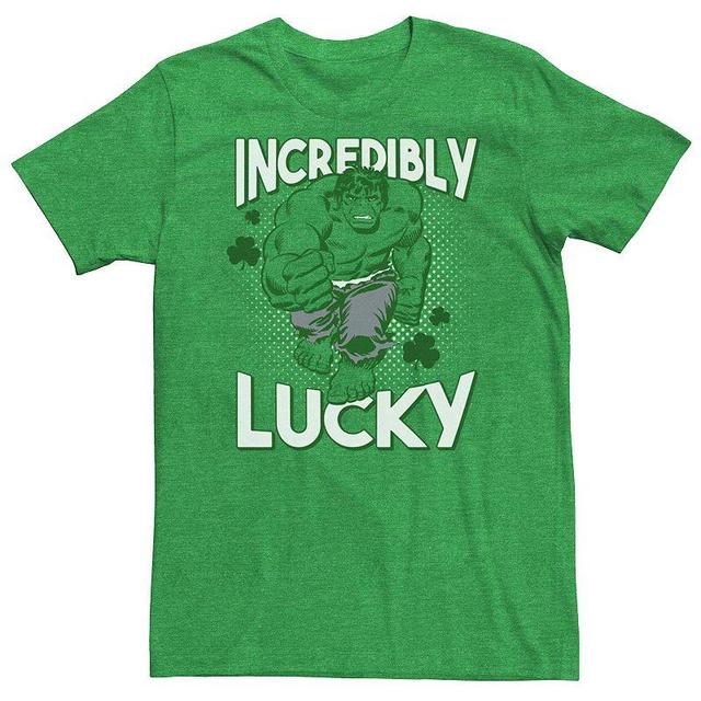 Mens Marvel Hulk Incredibly Lucky St. Patricks Tee Kelly Grey Product Image