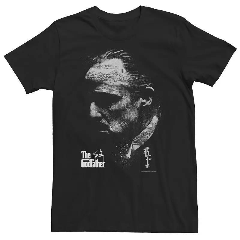 Big & Tall The Godfather Don Vito Corleone Profile Portrait Tee, Mens Black Product Image