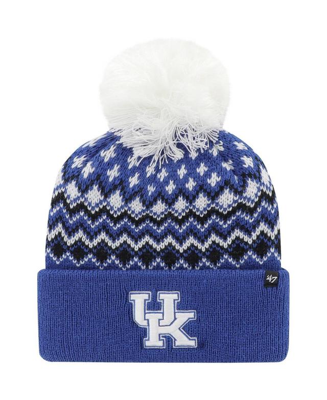 Womens 47 Royal Kentucky Wildcats Elsa Cuffed Knit Hat with Pom Product Image