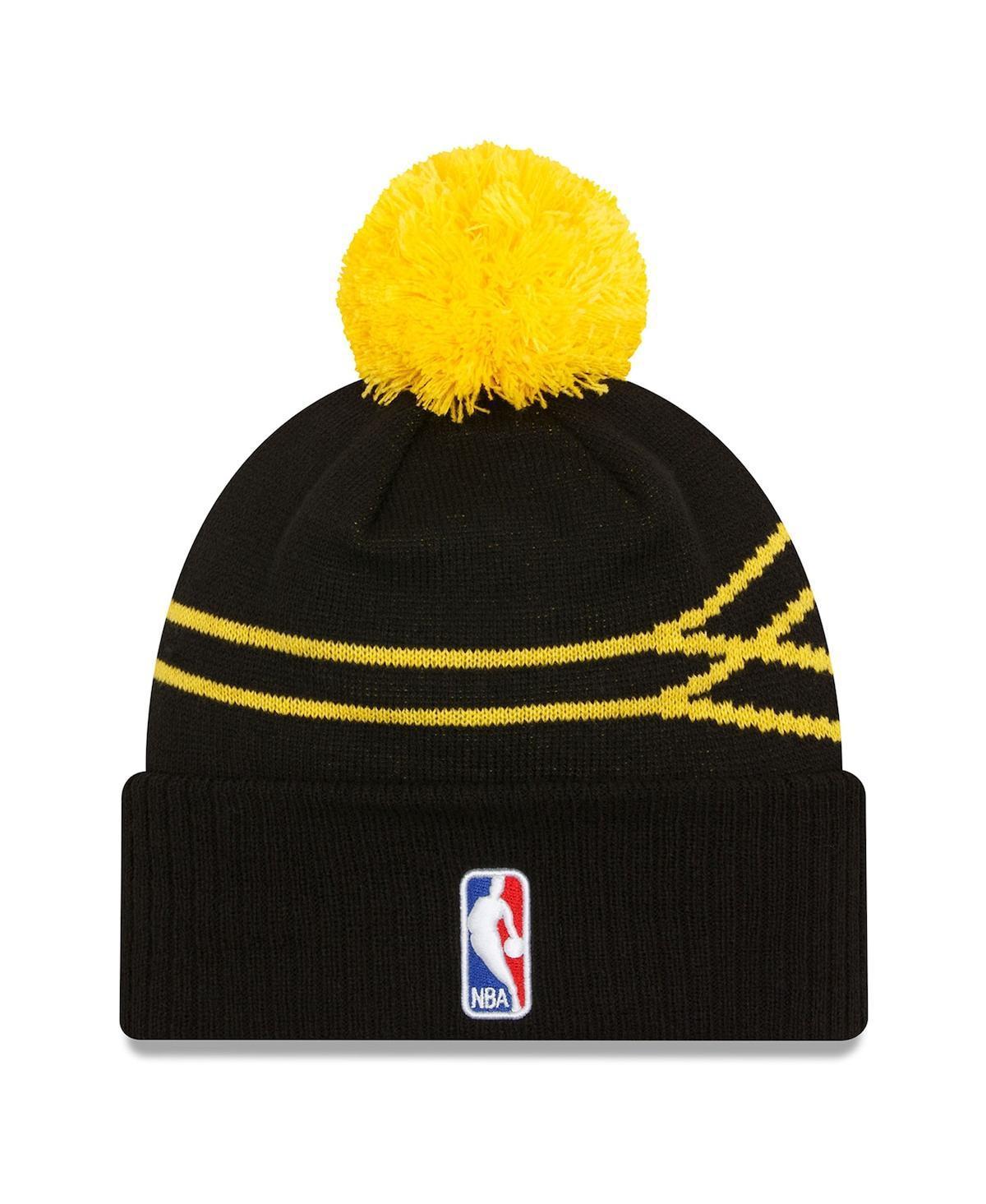 Mens New Era  Black Golden State Warriors 2023/24 City Edition Cuffed Pom Knit Hat Product Image