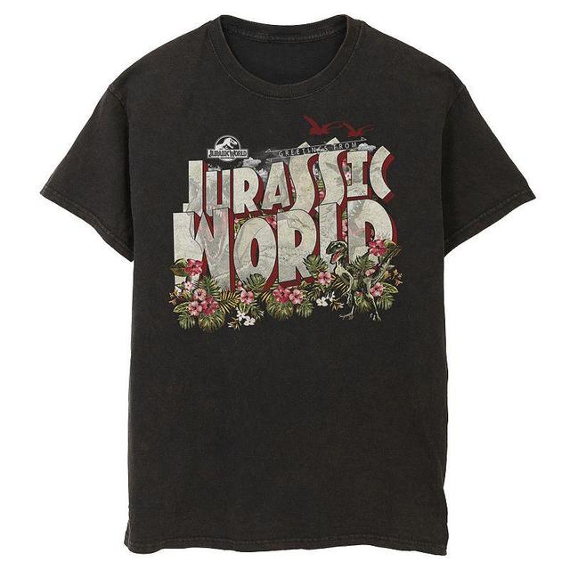 Mens Jurassic World Tropical Raptor Postcard Tee Product Image