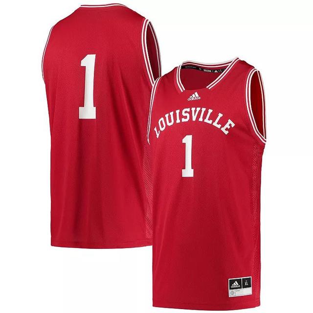 Mens #1 Red Louisville Cardinals Reverse Retro Jersey - Red Product Image