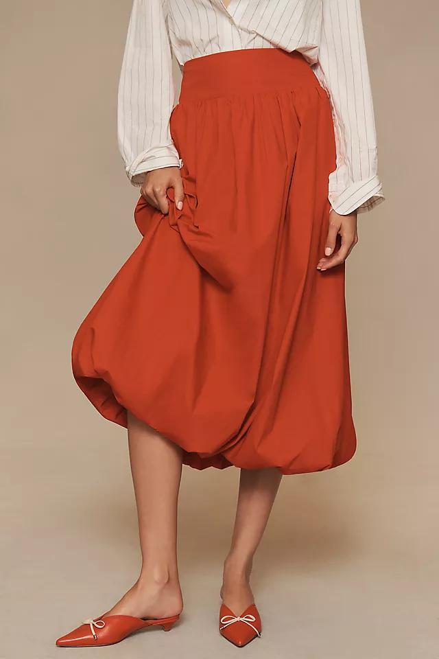 NIA Reina Bubble-Hem Midi Skirt Product Image