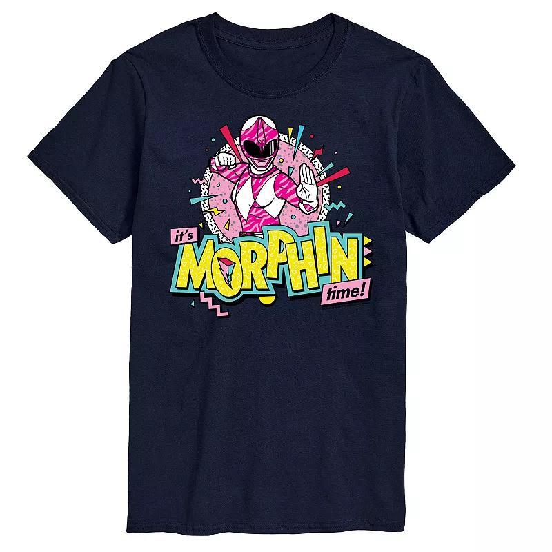 Mens Power Rangers Morphin Time Pink Graphic Tee Product Image