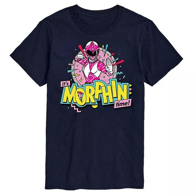 Big & Tall Power Rangers Morphin Time Pink Graphic Tee, Mens Product Image