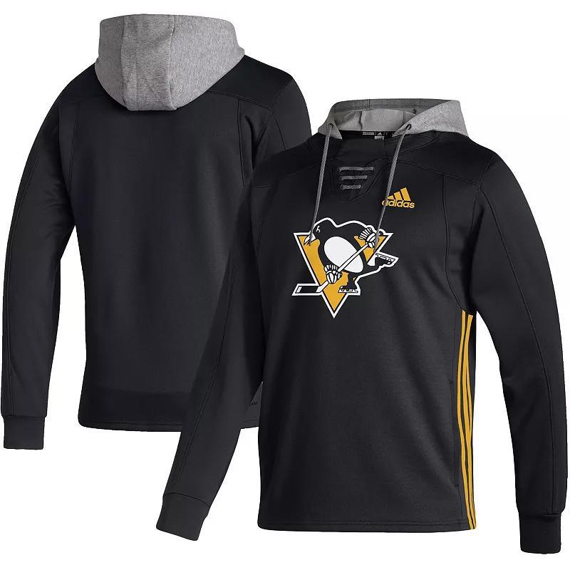 Mens adidas Royal Buffalo Sabres Skate Lace AEROREADY Pullover Hoodie Product Image