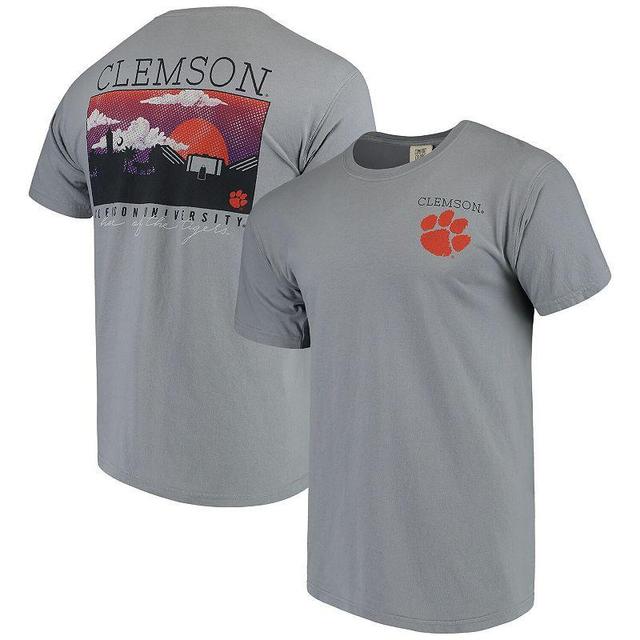 Mens Gray Clemson Tigers Comfort Colors Campus Scenery T-shirt Product Image