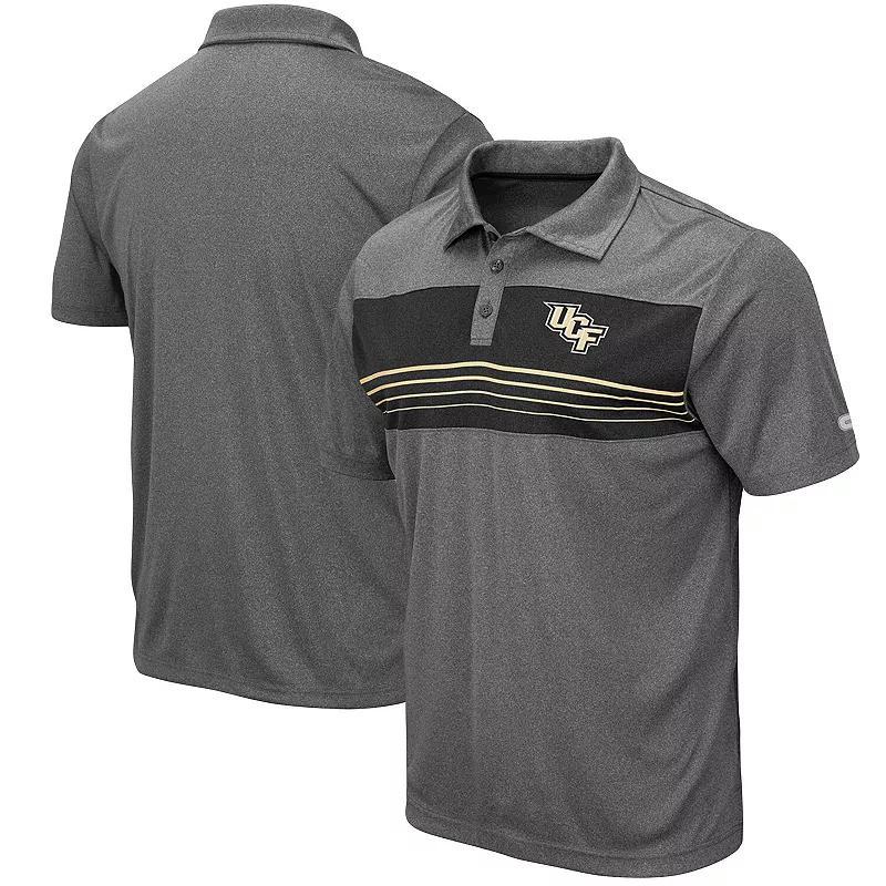 Mens Colosseum Heathered Charcoal Iowa Hawkeyes Smithers Polo Grey Product Image