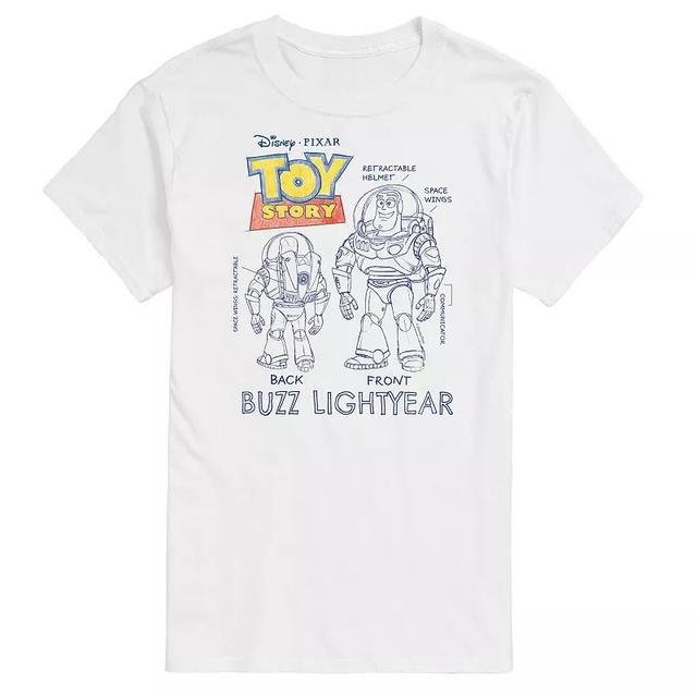 Disney / Pixars Toy Story 4 Mens Buzz Sketches Graphic Tee Product Image