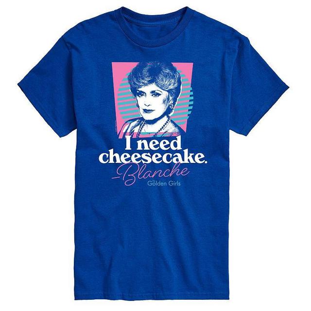 Mens Golden Girls Need Cheesecake Tee Med Blue Product Image