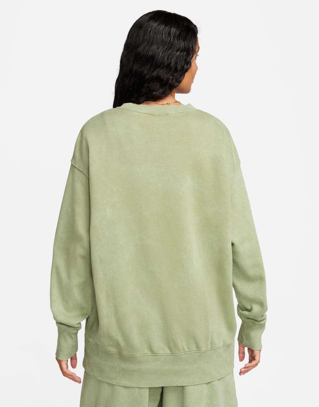 Nike Phoenix sweatshirt in washed green Product Image