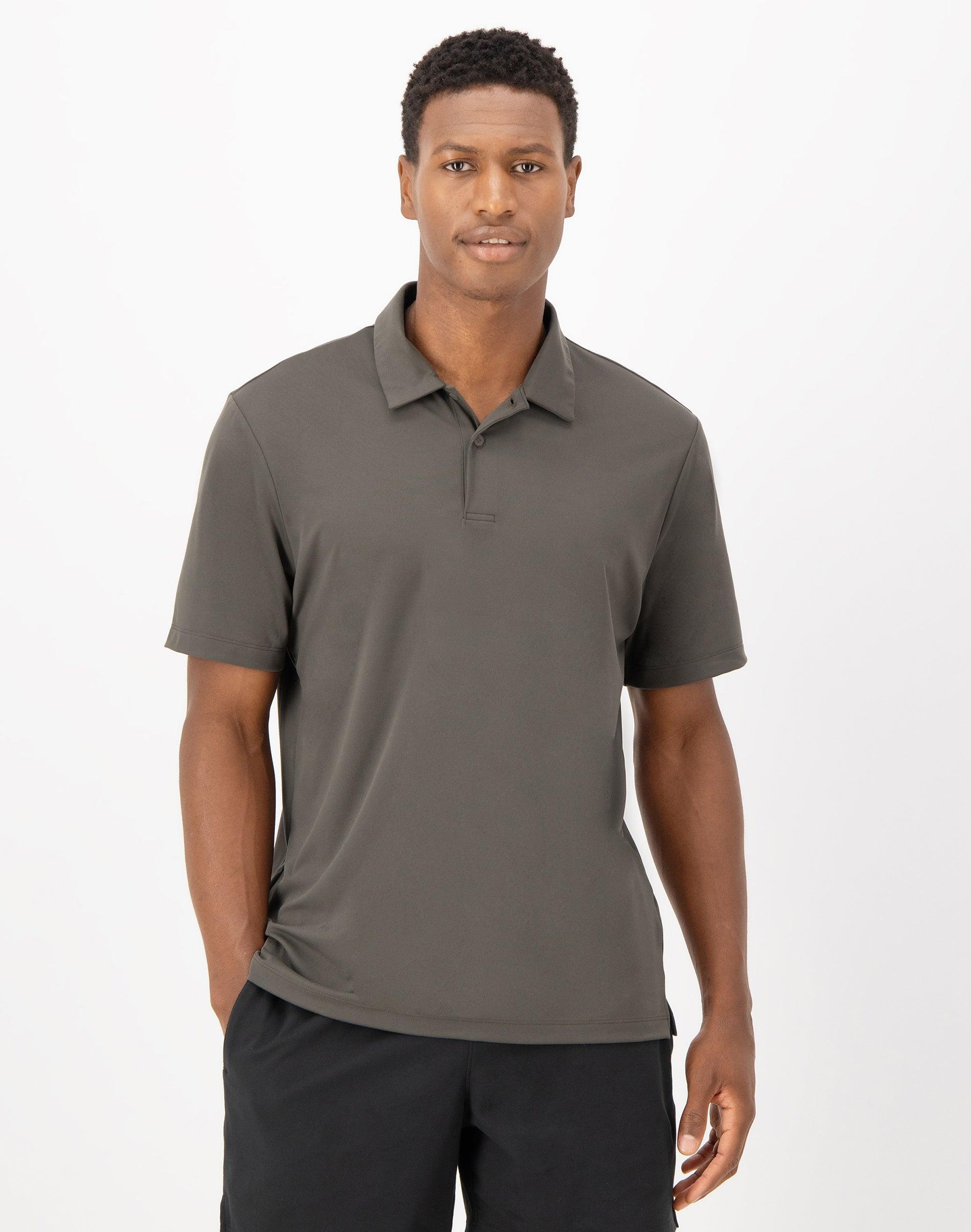 Hanes Moves Mens Short Sleeve Performance Polo Grey Encore 3XL Product Image