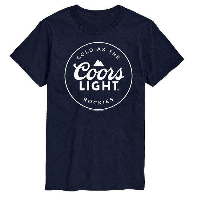 Mens Coors Light Logo Badge Graphic Tee Dark Grey Product Image