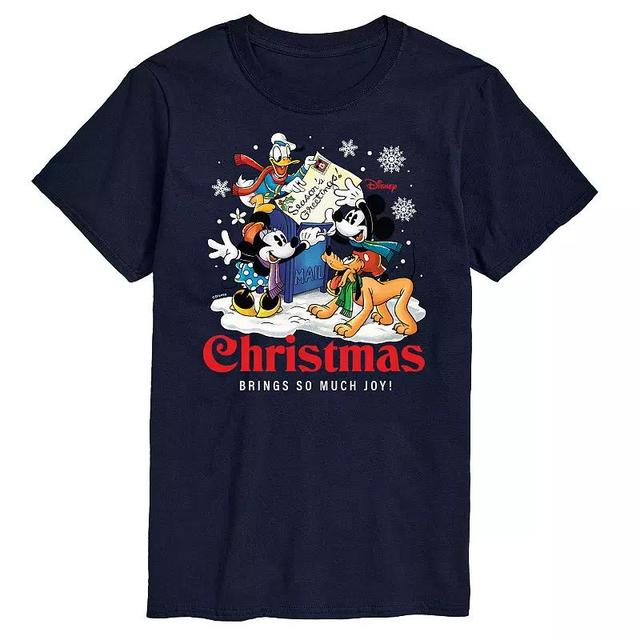 Disneys Big & Tall Christmas Bring So Much Joy Graphic Tee, Mens Blue Product Image