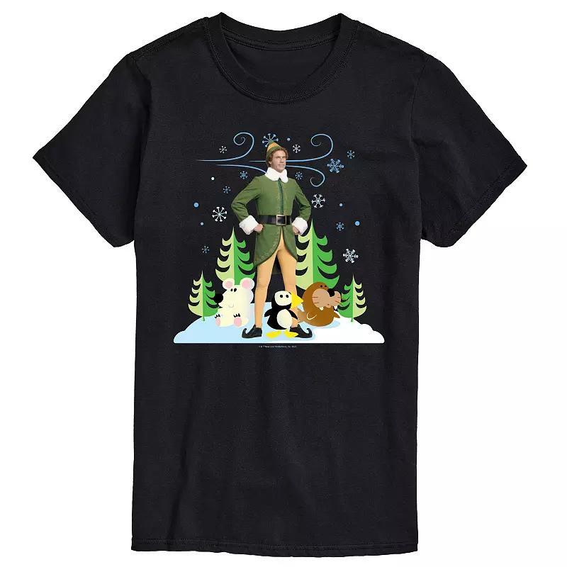 Big & Tall Elf Buddy And Arctic Puppets Graphic Tee, Mens Product Image