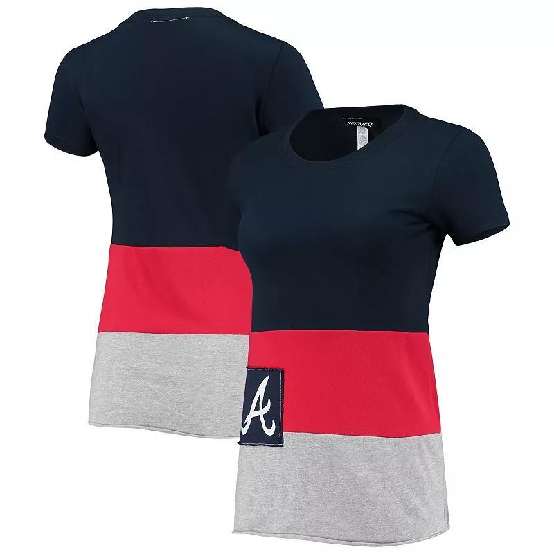 Womens Refried Apparel Atlanta Braves Fitted T-Shirt Blue Product Image