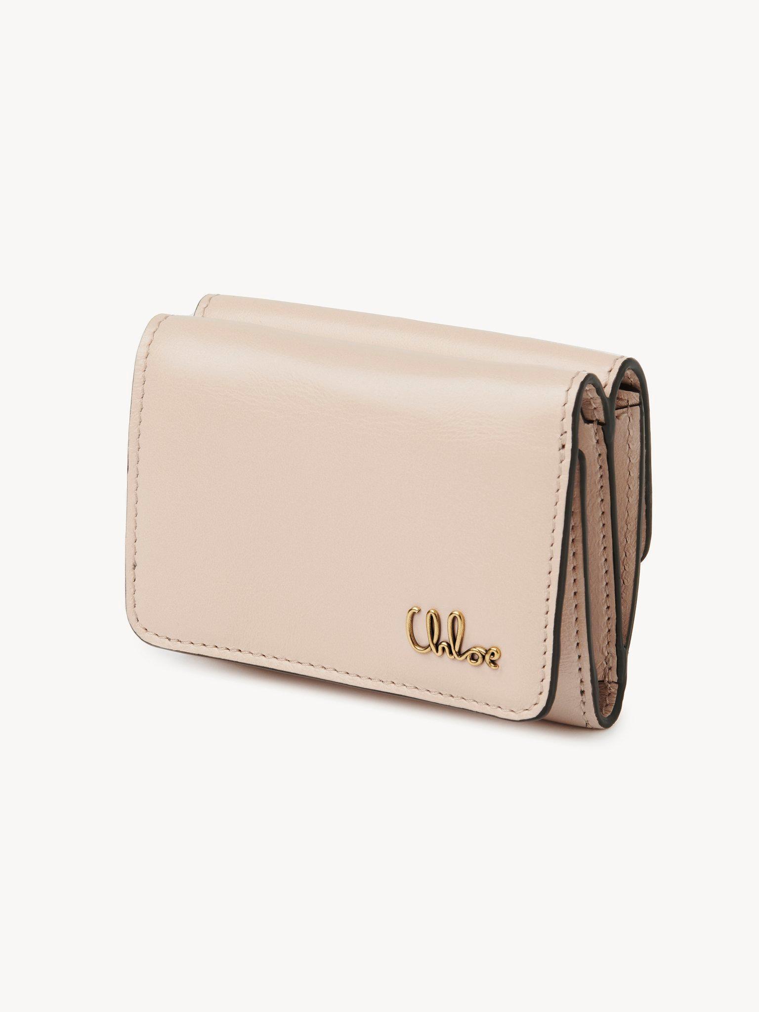 Mini Chloé Iconic tri-fold in shiny leather Product Image