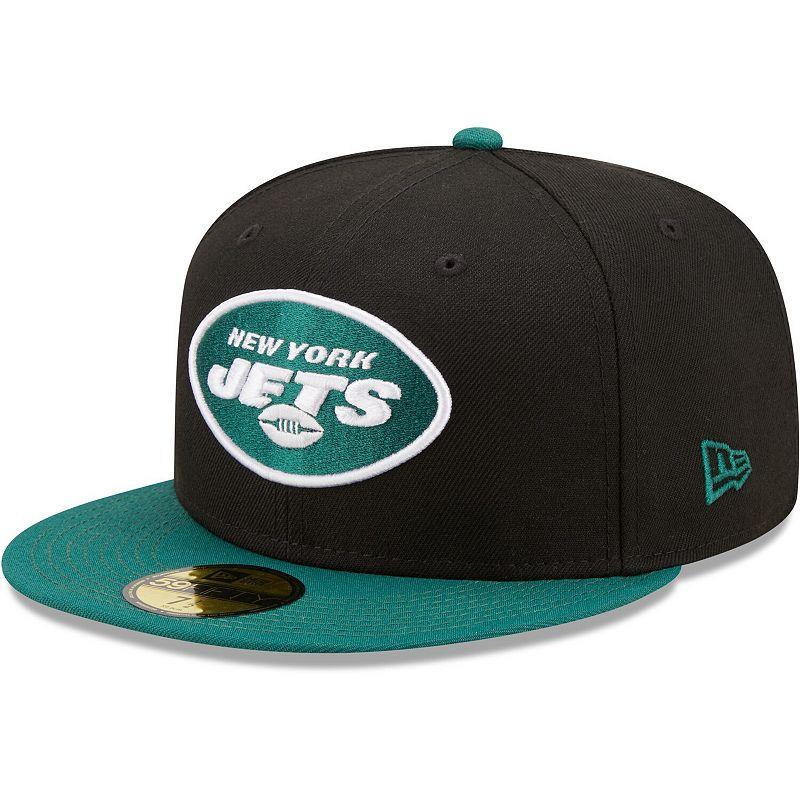 Mens New Era  Black/Green New York Jets Flipside 2Tone 59FIFTY Fitted Hat Product Image