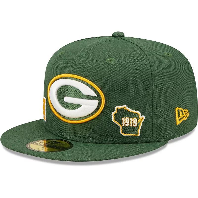 Mens New Era Bay Packers Identity 59FIFTY Fitted Hat Product Image