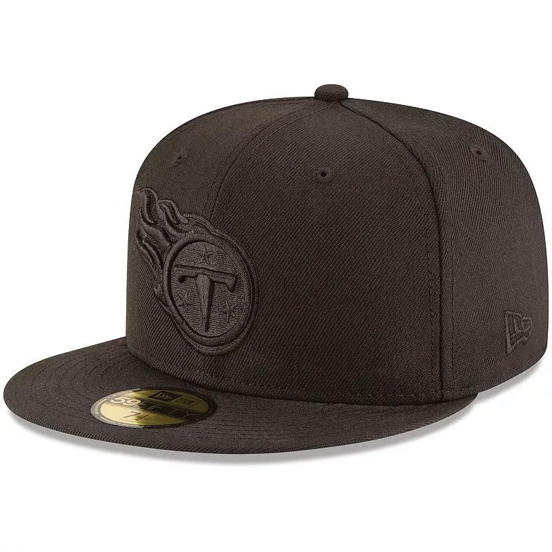 Mens New Era Tennessee Titans Black on Black 59FIFTY Fitted Hat Product Image