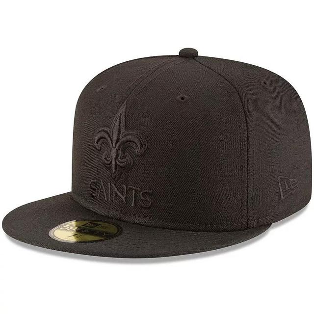 Mens New Era New Orleans Saints Black 59FIFTY Fitted Hat Product Image