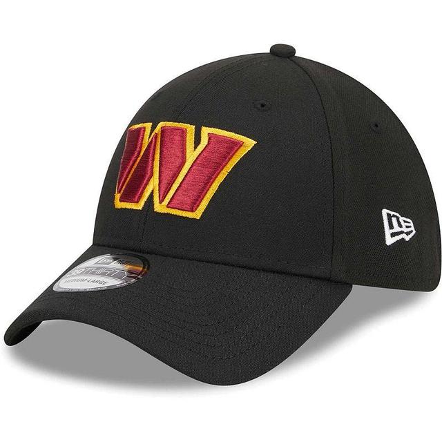 Mens New Era Black Washington Commanders Main 39THIRTY Flex Hat Product Image