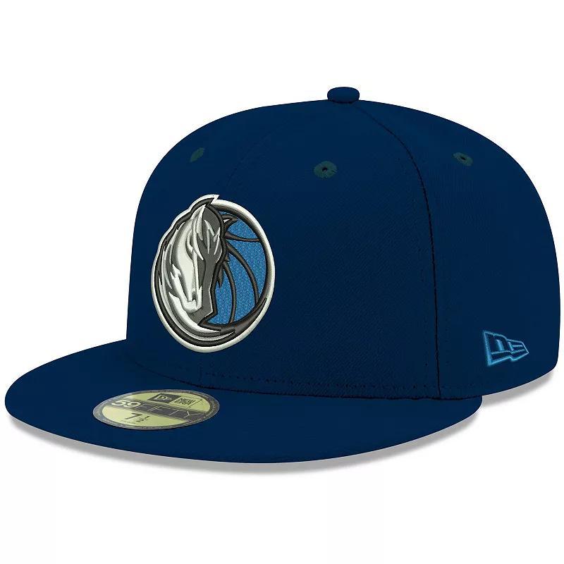 Mens New Era Dallas Mavericks Official Team Color 59FIFTY Fitted Hat Blue Product Image