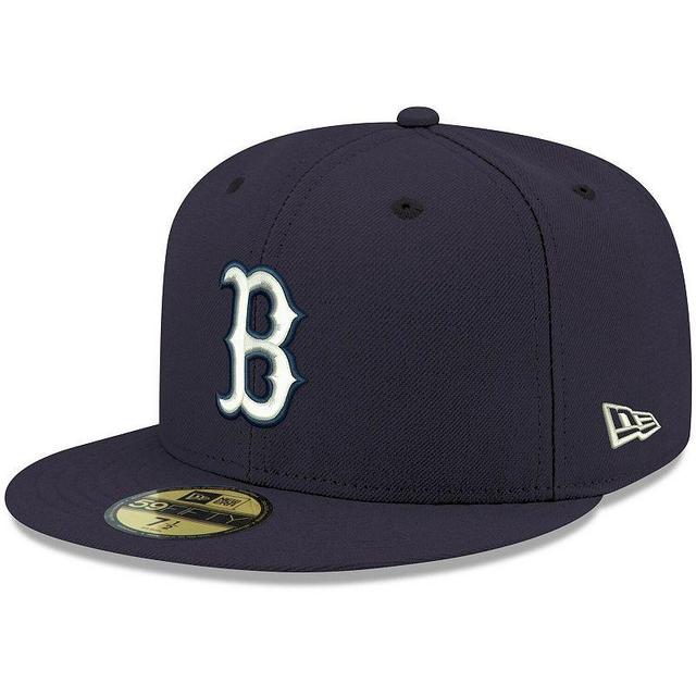 Mens New Era Cardinal Boston Sox White Logo 59FIFTY Fitted Hat Product Image