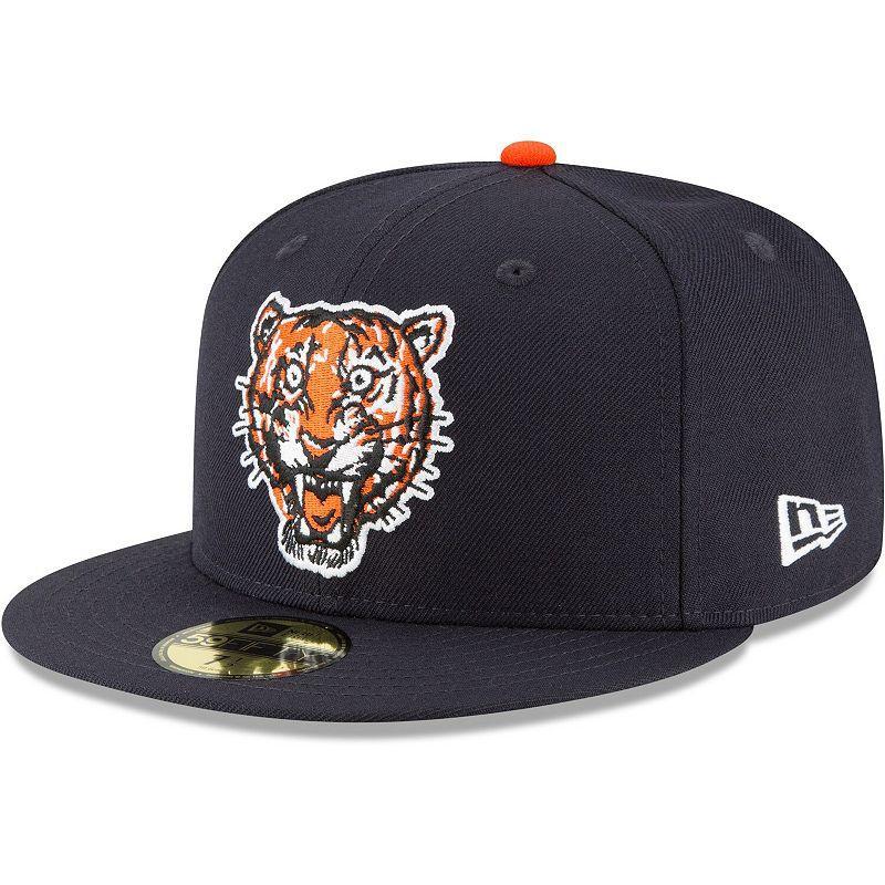 Mens New Era Navy Detroit Tigers Cooperstown Collection Wool 59FIFTY Fitted Hat TGR Blue Product Image