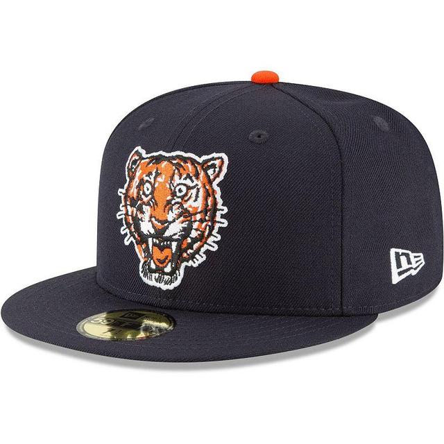 Mens New Era Navy Detroit Tigers Cooperstown Collection Wool 59FIFTY Fitted Hat TGR Blue Product Image