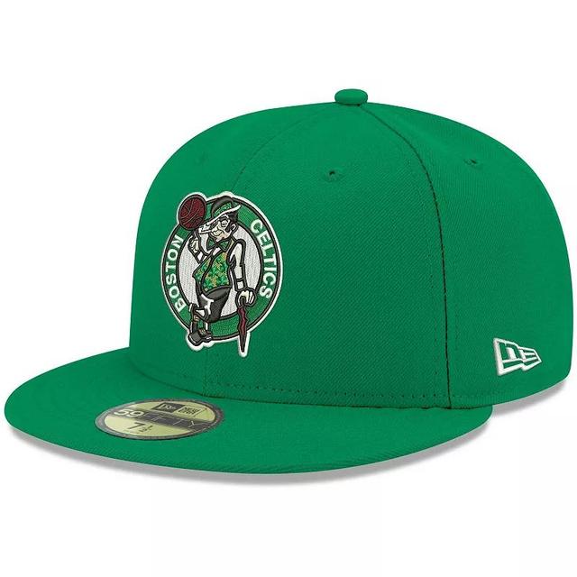 Mens New Era Kelly Boston Celtics Official Team Color 59FIFTY Fitted Hat Product Image